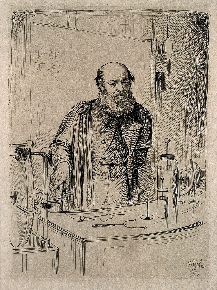 Peter Guthrie Tait. Etching by W. Hole, 1884.