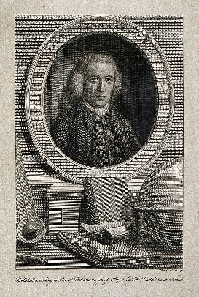 James Ferguson. Line engraving by T. Cook, 1778, after J. Townsend.