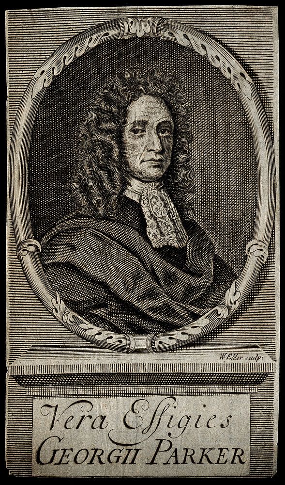 George Parker. Line engraving by W. Elder, 1694.
