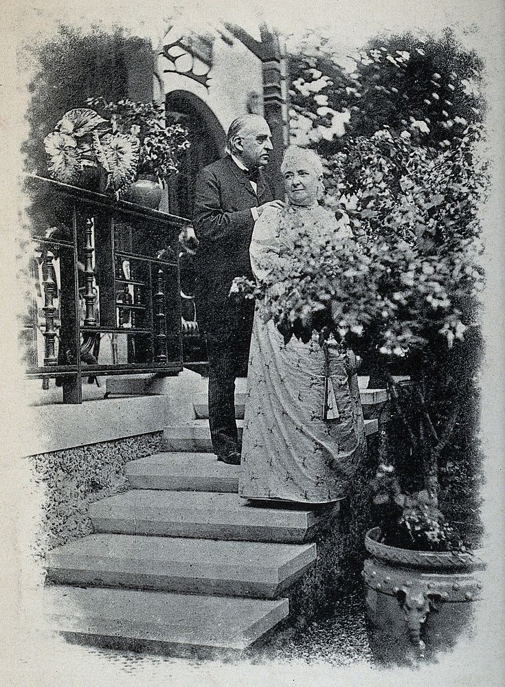 Jean Martin Charcot and Mrs J.M. Charcot . Process print.