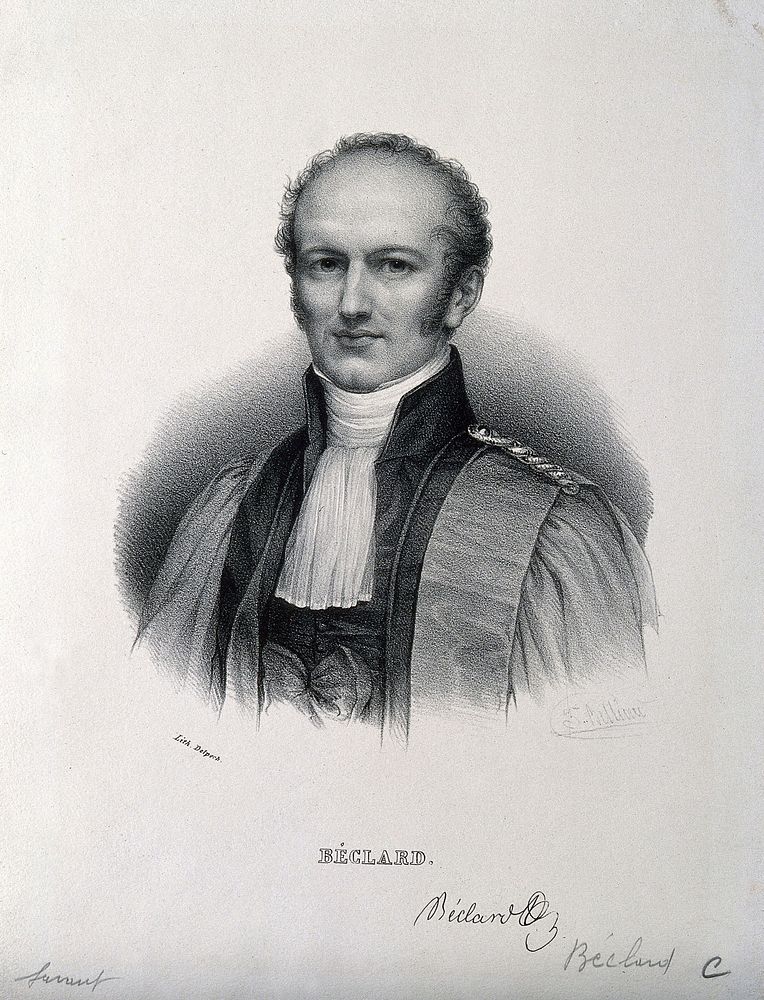 Pierre Auguste Béclard. Lithograph by Z. Belliard.