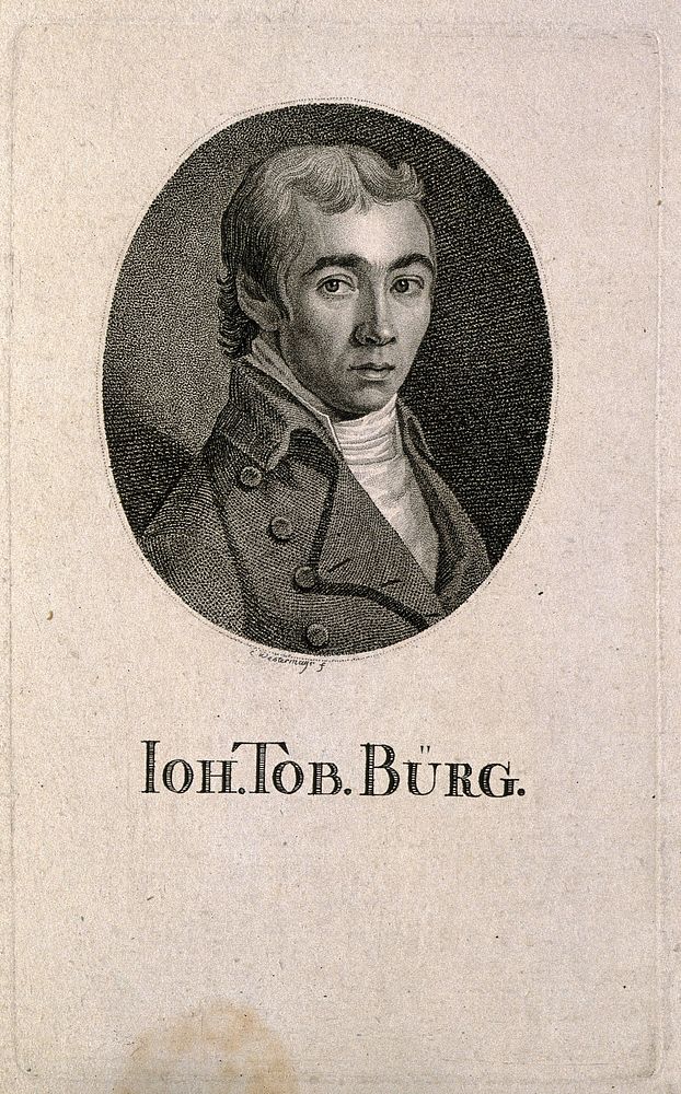 Johann Tobias Buerg. Stipple engraving by C. Westermayer.