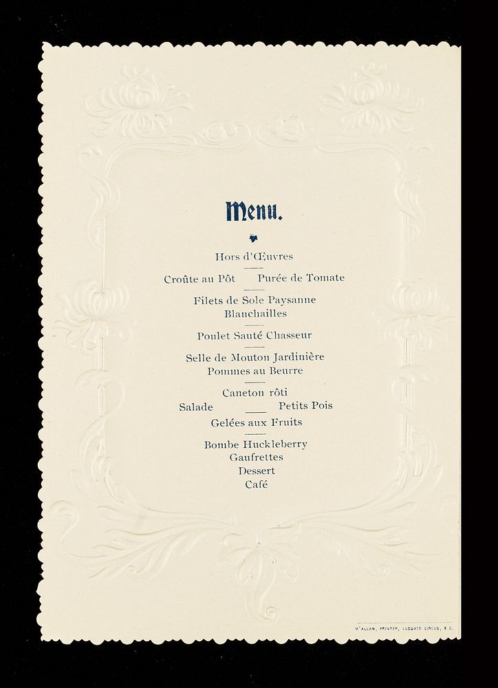 Complimentary dinner to Mark Twain : Victoria Hall, Hotel Cecil, Friday June 16th, 1899 / Whitefriars Club.