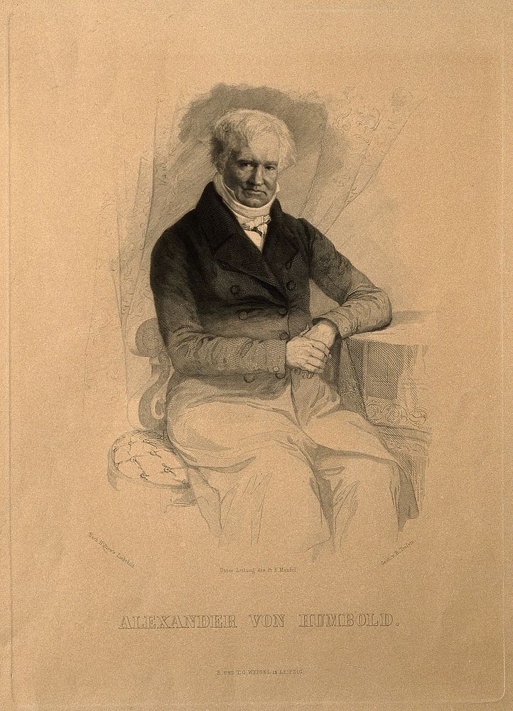 Friedrich Heinrich Alexander von Humboldt. Line engraving by R. Trossin after H. Biow.