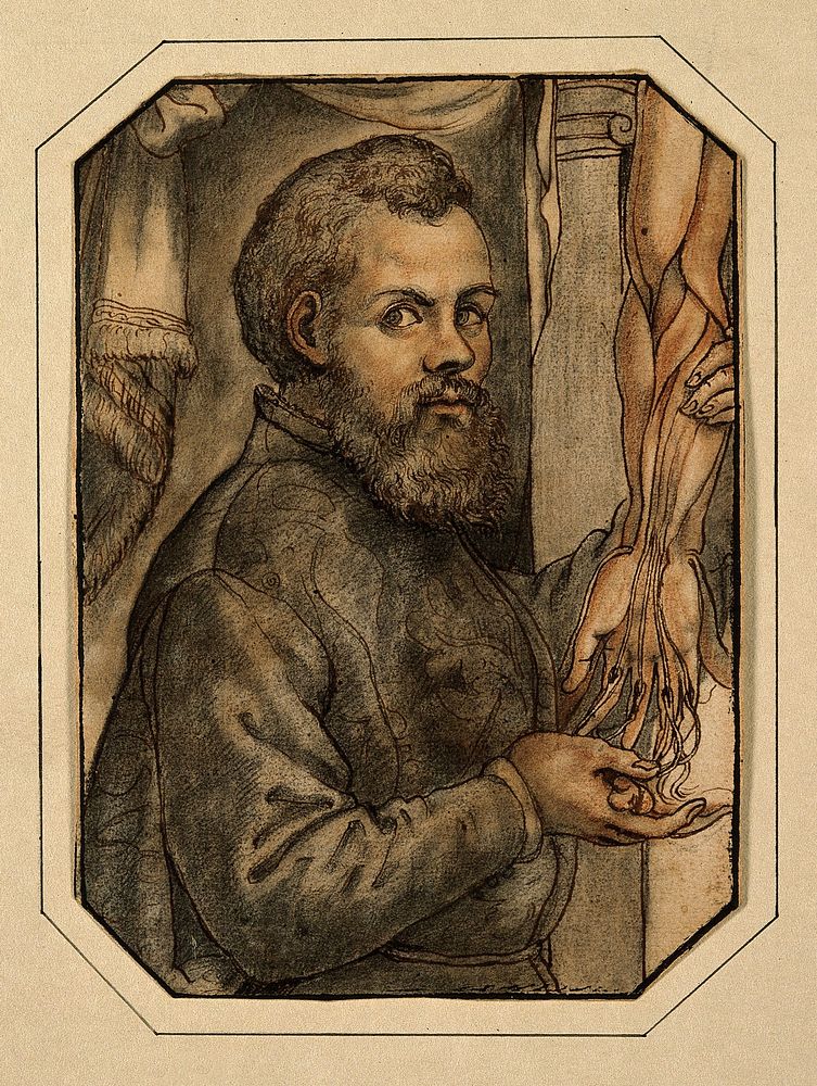 Andreas Vesalius. Watercolour.
