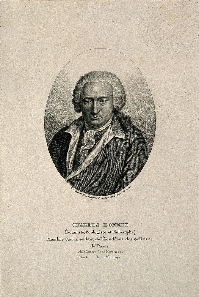 Charles Bonnet. Stipple engraving by A. Tardieu.