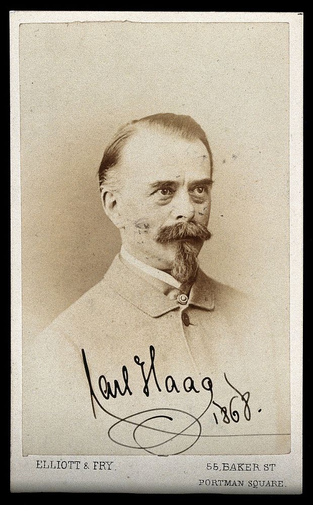 Carl Haag. Photograph by Elliott & Fry, 1868.