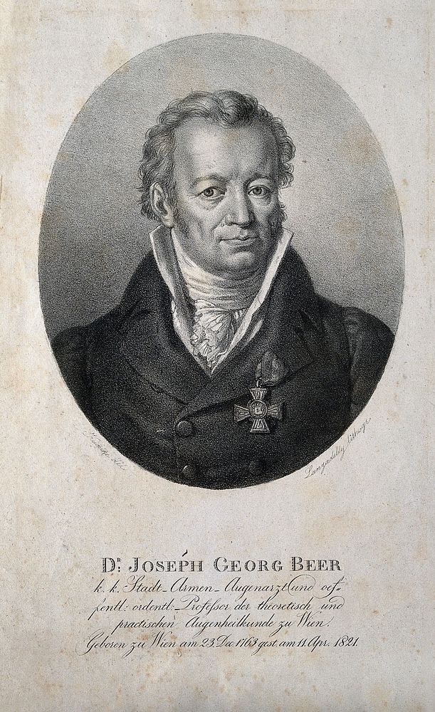 Joseph Georg Beer. Lithograph by K. Lanzadelly after A. F. Kunike.
