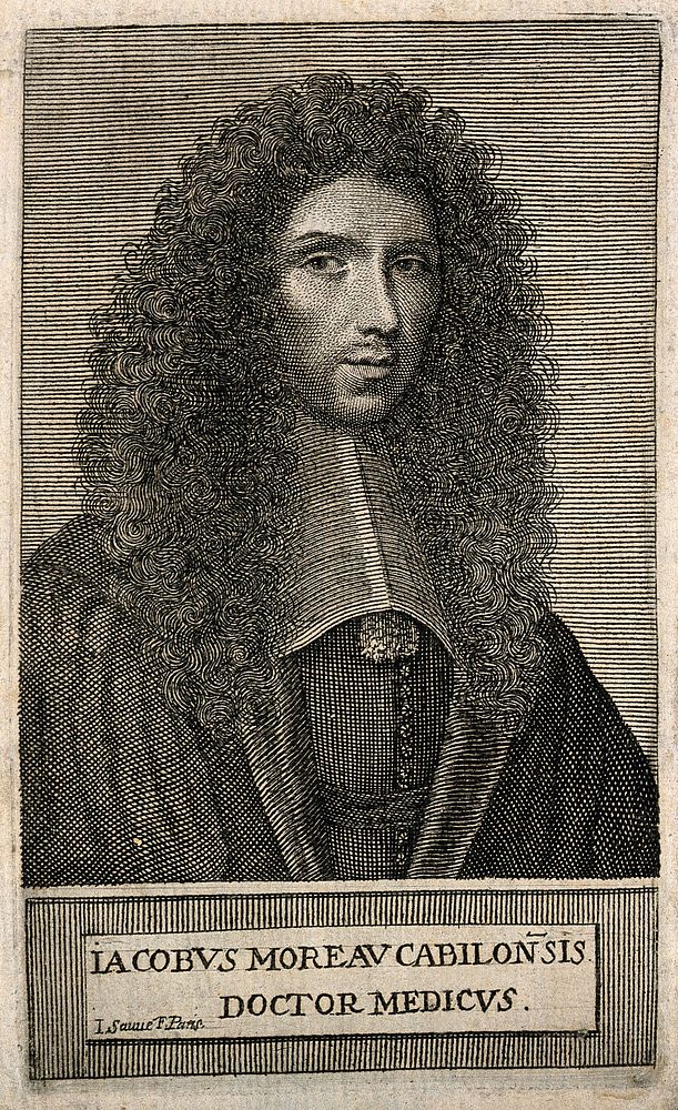 Jacques Moreau. Line engraving by J. Sauvé.