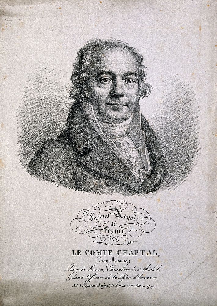 Jean-Antoine-Claude Chaptal, Comte de Chanteloup. Lithograph by J. Boilly, 1821.