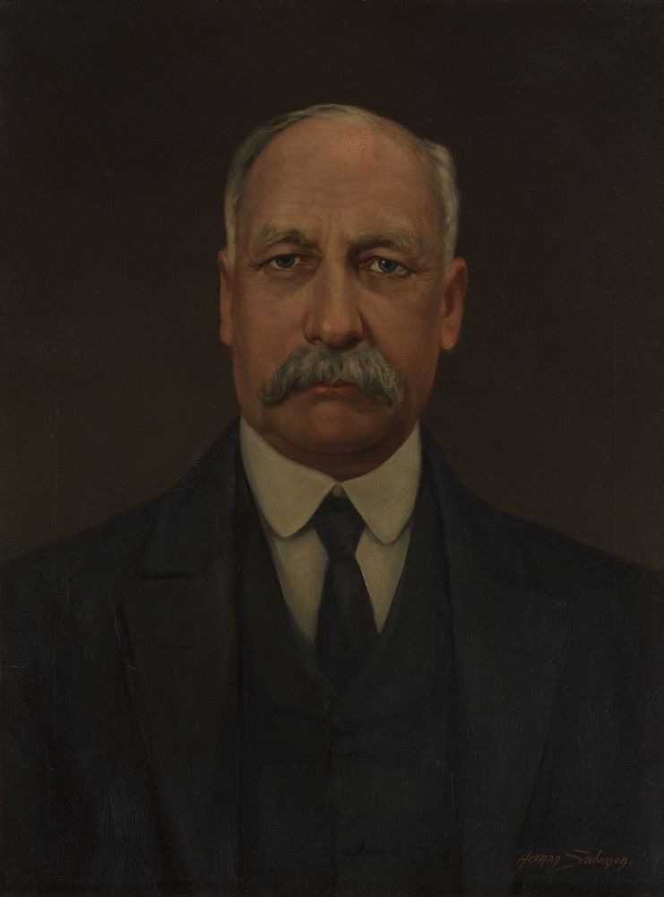 Daniel Berthelot (1865-1927). Oil painting by Harry Herman Salomon after a photograph.