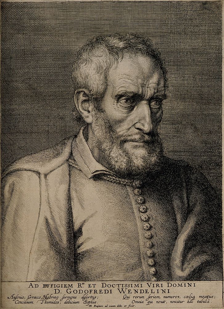 Godefroy Wendelin (Vendelin). Line engraving by P. Fruytiers after himself.
