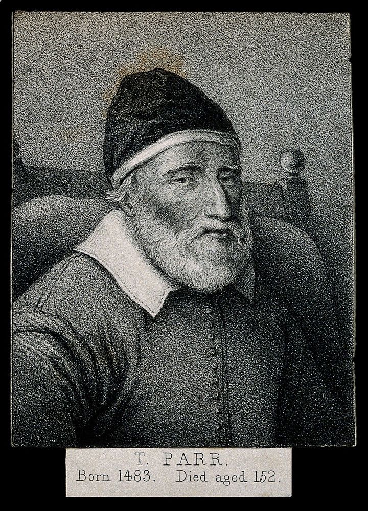 Thomas Parr, aged 152. Line | Free Photo Illustration - rawpixel