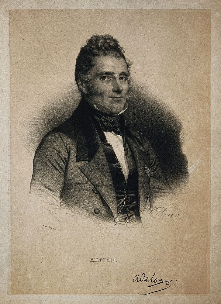 Nicolas Philibert Adelon. Lithograph by N. E. Maurin, c. 1842.