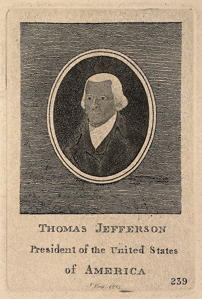 Thomas Jefferson. Etching by J. Kay, 1807, after G. Stuart [].