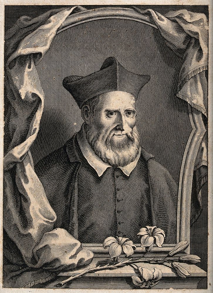 Saint Philip Neri. Line engraving.
