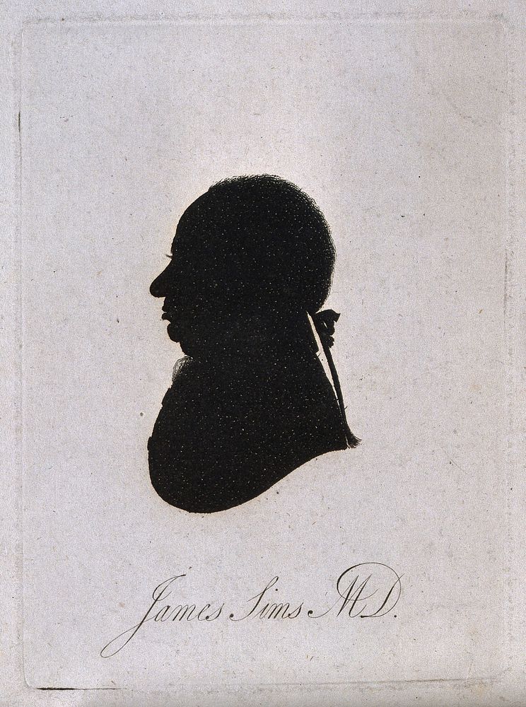James Sims. Aquatint silhouette, 1801.