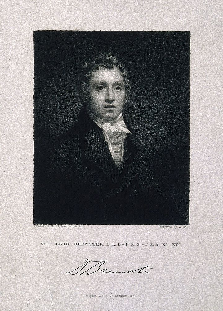 Sir David Brewster. Stipple engraving by W. Holl after Sir H. Raeburn.