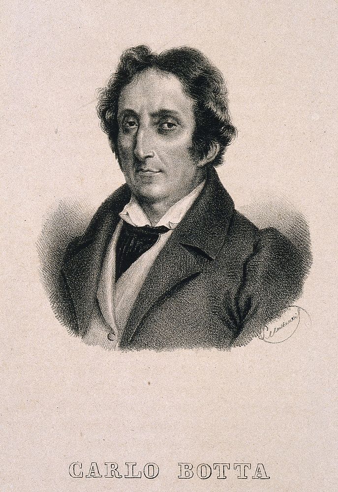 Francesco [Carlo] Giuseppe Guglielmo Botta. Lithograph.