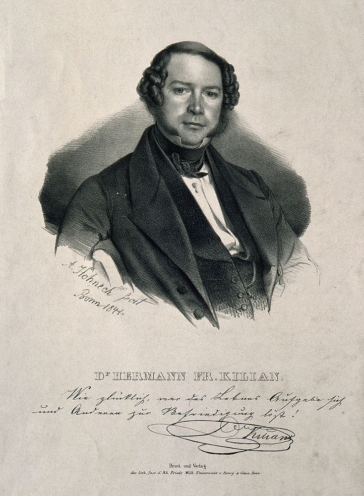 Hermann Friedrich Kilian. Lithograph by A. Hohneck, 1841.