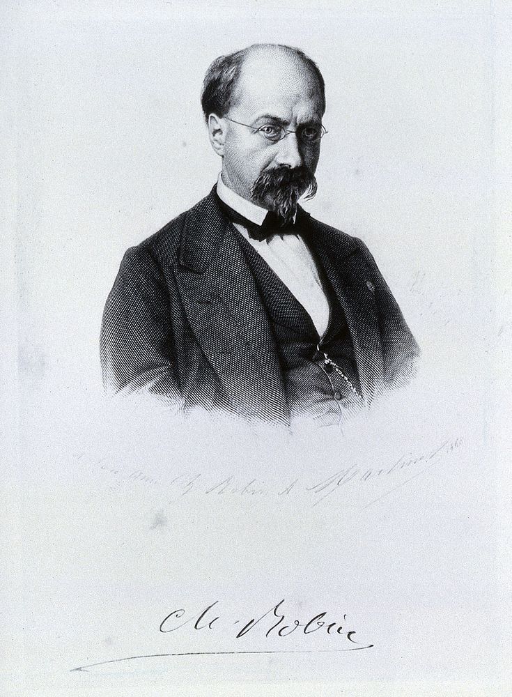 Charles Philippe Robin. Photograph after an engraving.