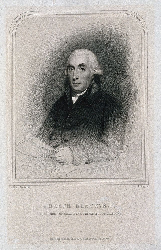 Joseph Black. Stipple engraving by J. Rogers after H. Raeburn.