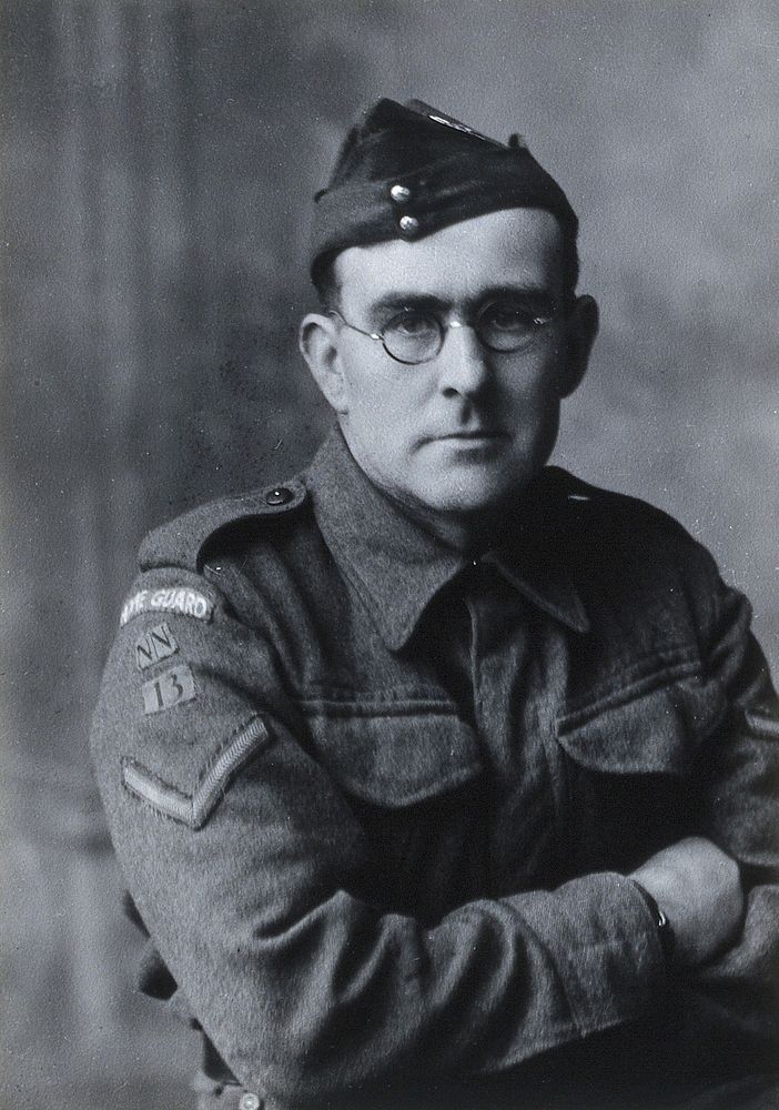 Henry Mounteney Wellcome in army uniform. Photograph by Thorneycroft, 1945.