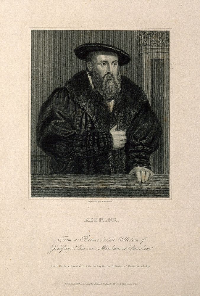 Johann Kepler. Line engraving by F. Mackenzie.