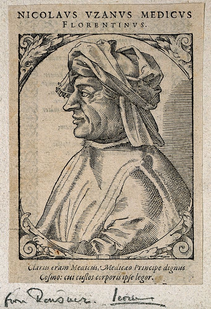 Niccolo Uzano. Woodcut by T. Stimmer, 1589.