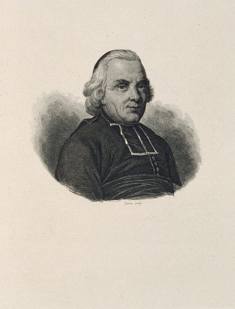 Charles Michel, Abbé de l'Epée. Stipple engraving by F.S. Goulu.