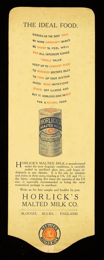 Horlicks transition modulator : price, one shilling : the keys to health / Horlicks Malted Milk Company.