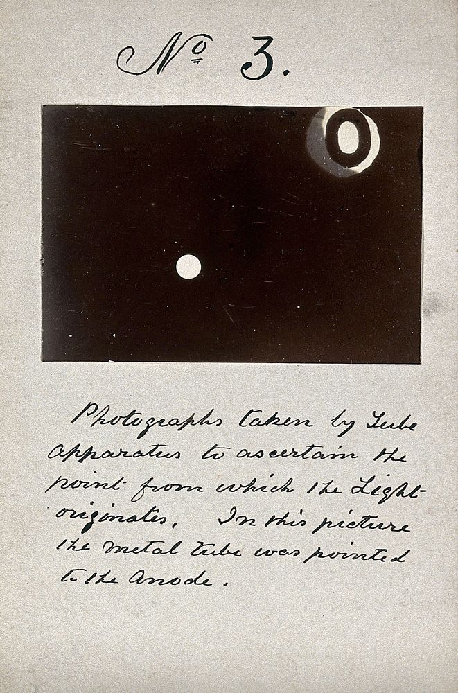 Light emitted by Röntgen Ray Tubes: points of light. Photoprint from radiograph, by James Wimshurst, 1898.
