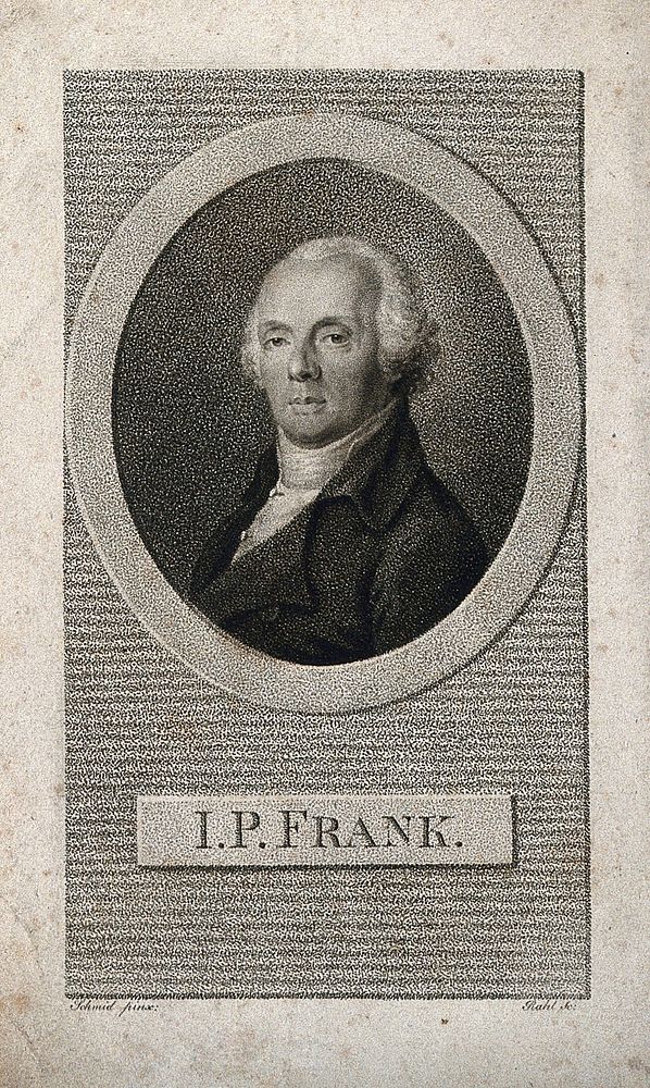 Johann Peter Frank. Stipple engraving by C.H. Rahl after Schmid.