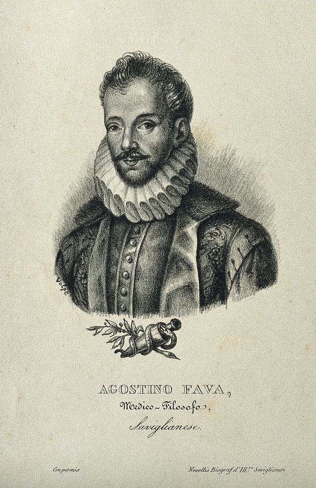 Agostino Fava. Lithograph by Volpe, 1840.