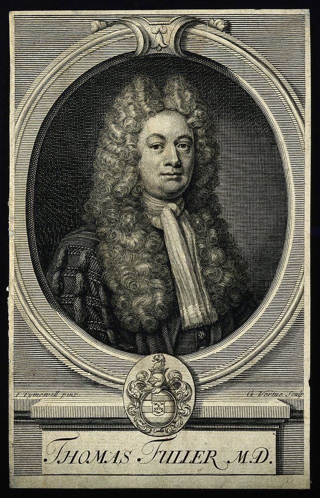 Thomas Fuller. Line engraving by G. Vertue after I. Tymewell.