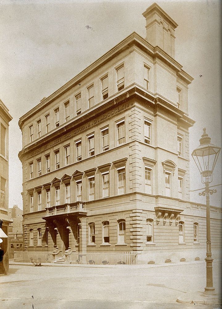 The Royal United Hospital, Bath: the hospital wing built in memory of Prince Albert in 1864. Photograph, ca. 1870.