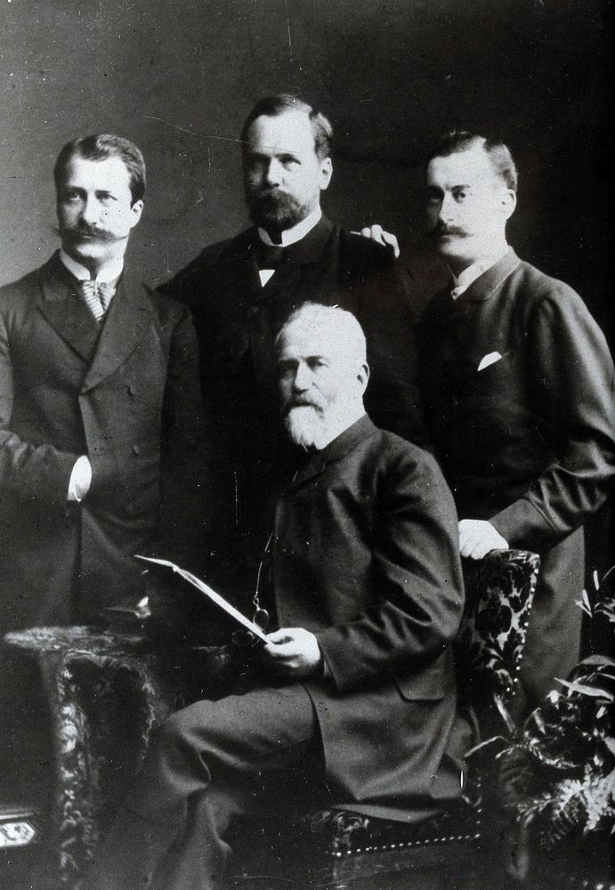 The Langerhans family: Paul Langerhans with his father, Paul senior, and step-brothers, Robert (left) and Richard (right).…