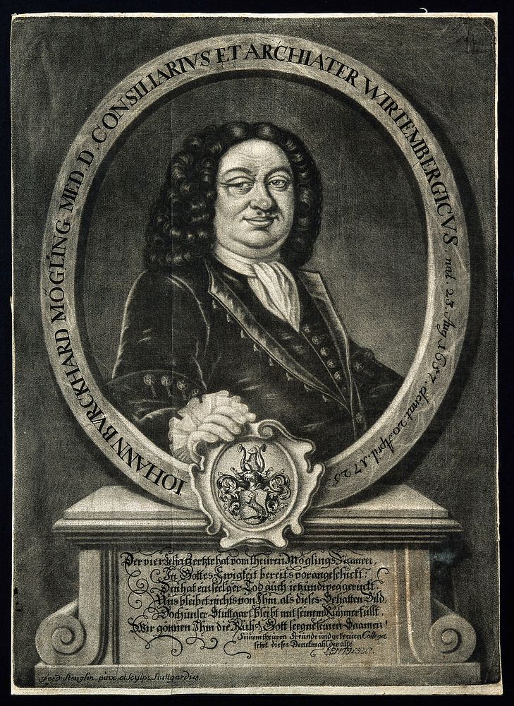 Johann Burchard Moegling. Mezzotint by F. Stenglin after himself.