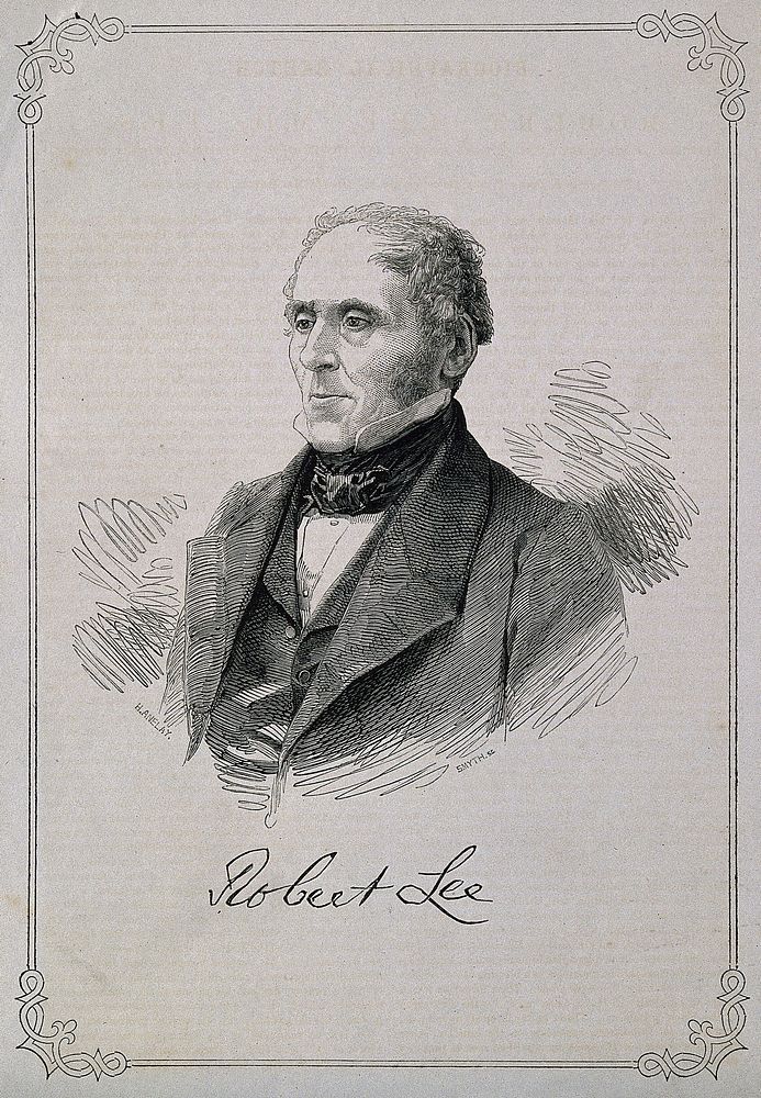 Robert Lee. Wood engraving by Smyth, 1851, after J. Mayall.
