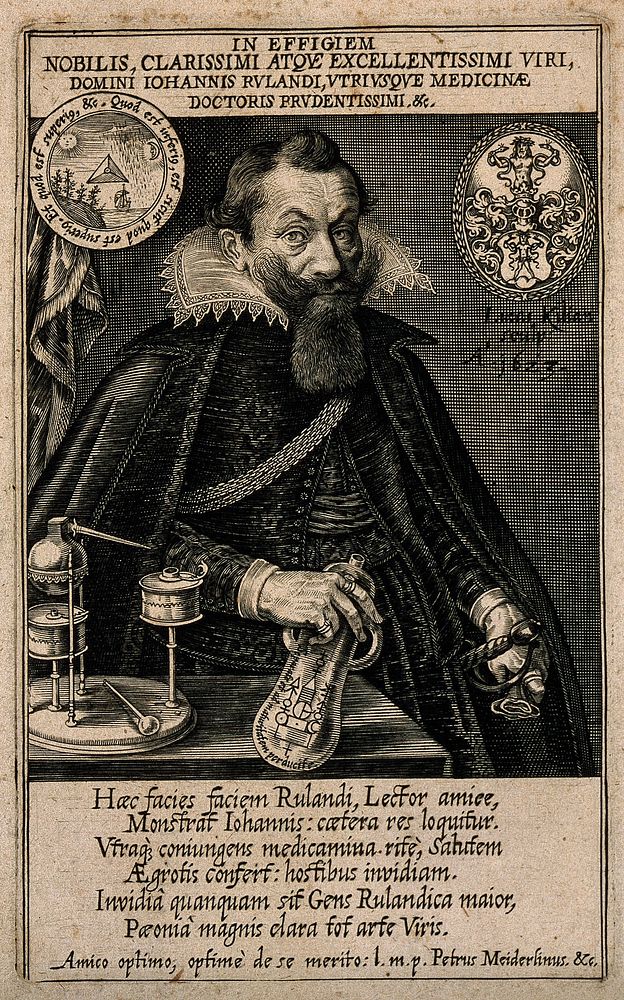 Joannes David Ruland. Line engraving by L. Kilian, 1623.