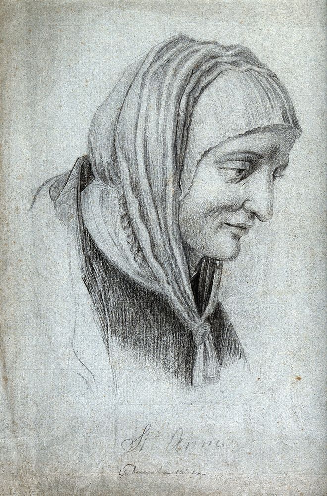 Saint Anne. Pencil drawing, 1831.