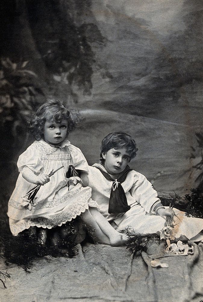 Charles and Peter Revertera. Photograph by Alice Hughes, April 1898.