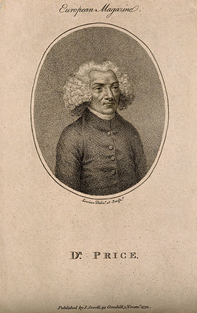 Richard Price. Stipple engraving by Louison, 1792, after himself.