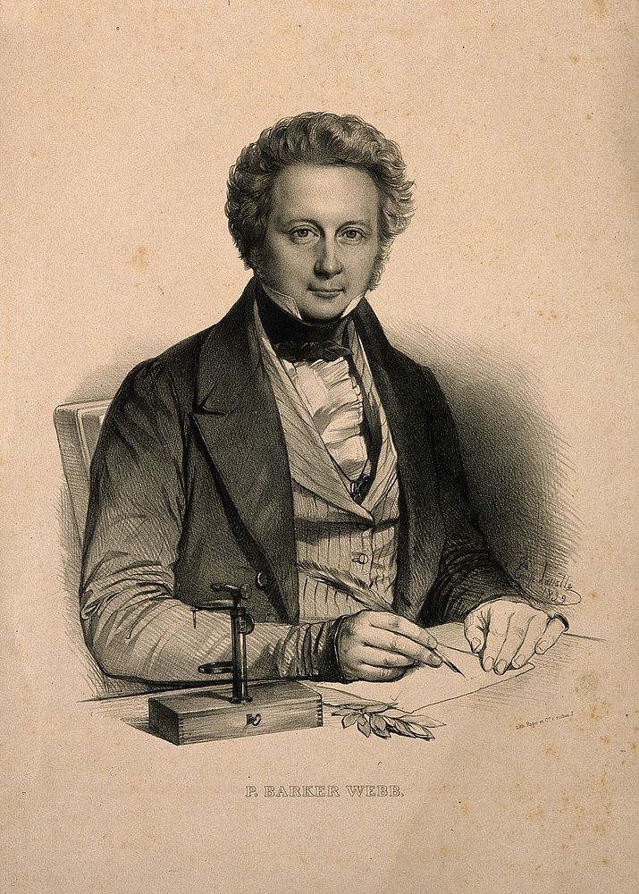 Philip Barker Webb. Lithograph by E. Lassalle, 1839.