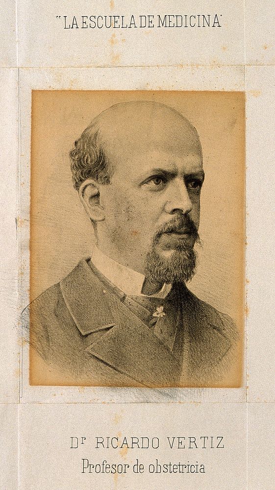 Ricardo Vertiz Berruecos. Lithograph, 1888.