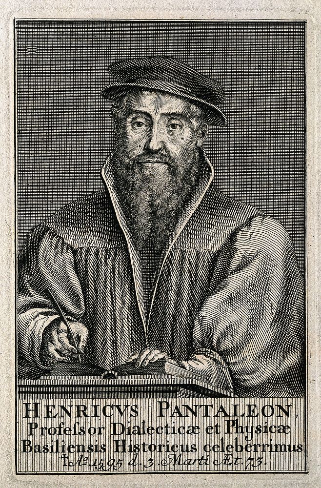 Heinrich Pantaleon. Line engraving.