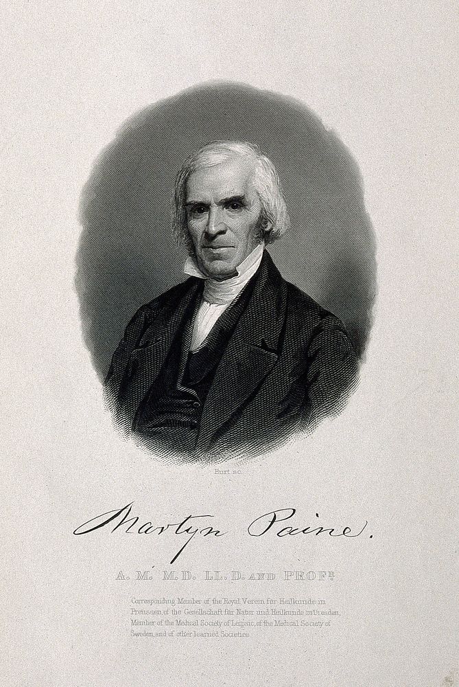 Martyn Paine. Line engraving by A.R. Burt.