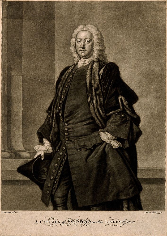 Henry Prude. Mezzotint by J. Faber, junior, 1750 after T. Hudson.