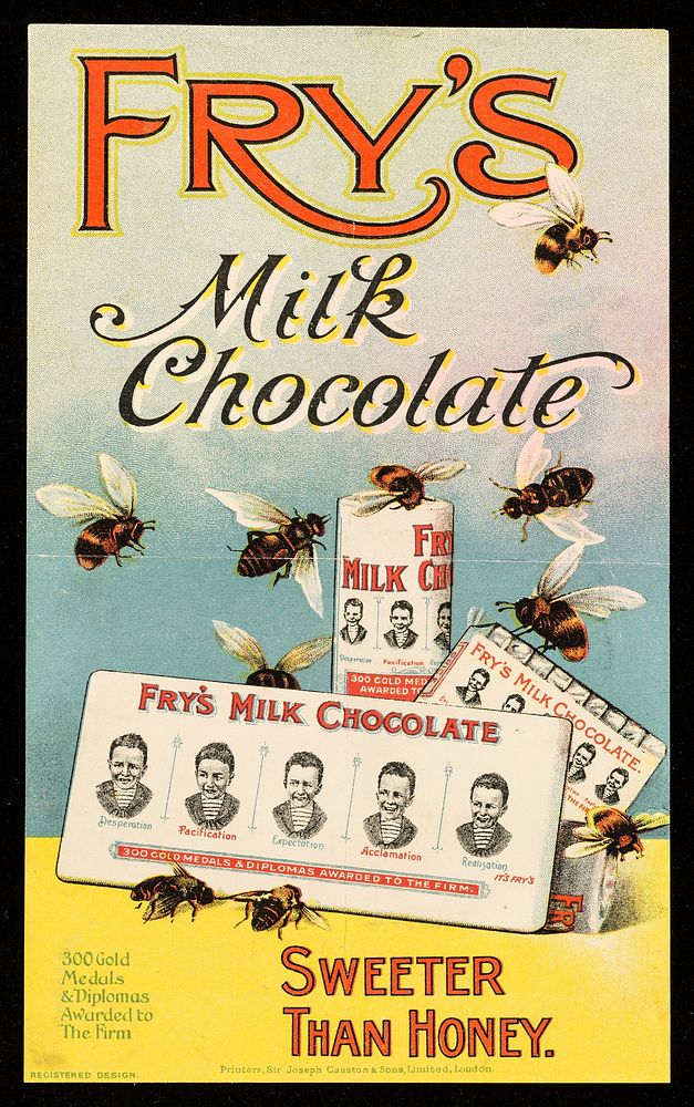 Fry's milk chocolate : sweeter than honey : 300 gold medals & diplomas awarded to the firm.