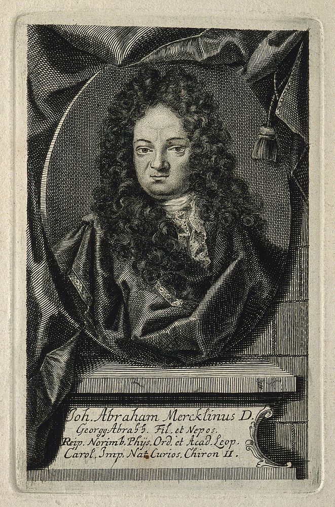 Johann Abraham Mercklin. Line engraving by M. Bernigeroth.